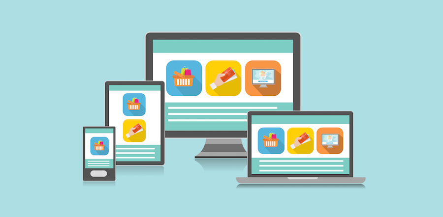 tablette, ordinateur et smartphone arborant le même contenu en responsive design